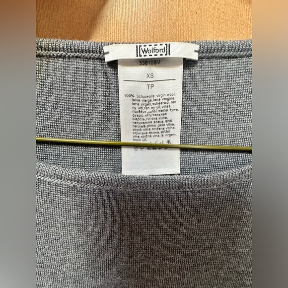 Wolford Size Extra Small Virgin Wool Gray Dress - Picture 3 of 10